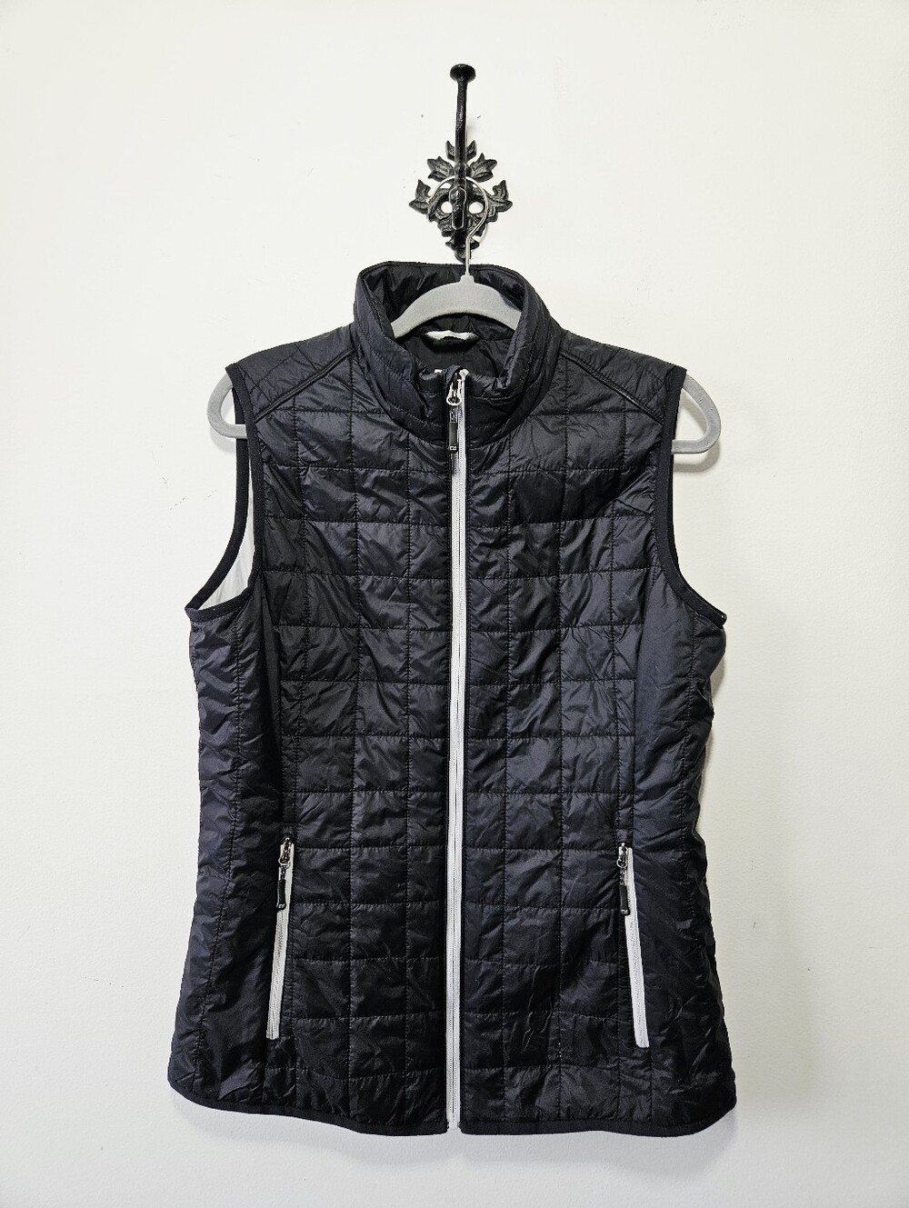 Cutter & Buck Rainier Primaloft Quilted Puffer Vest Size L Black